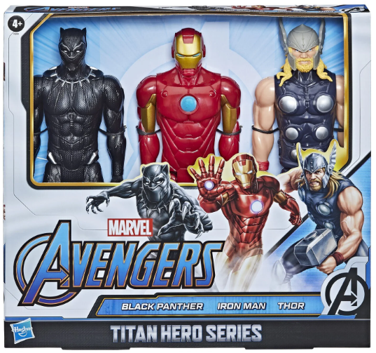 Pack de 3 Figurines - Black Panther, Iron Man et Thor